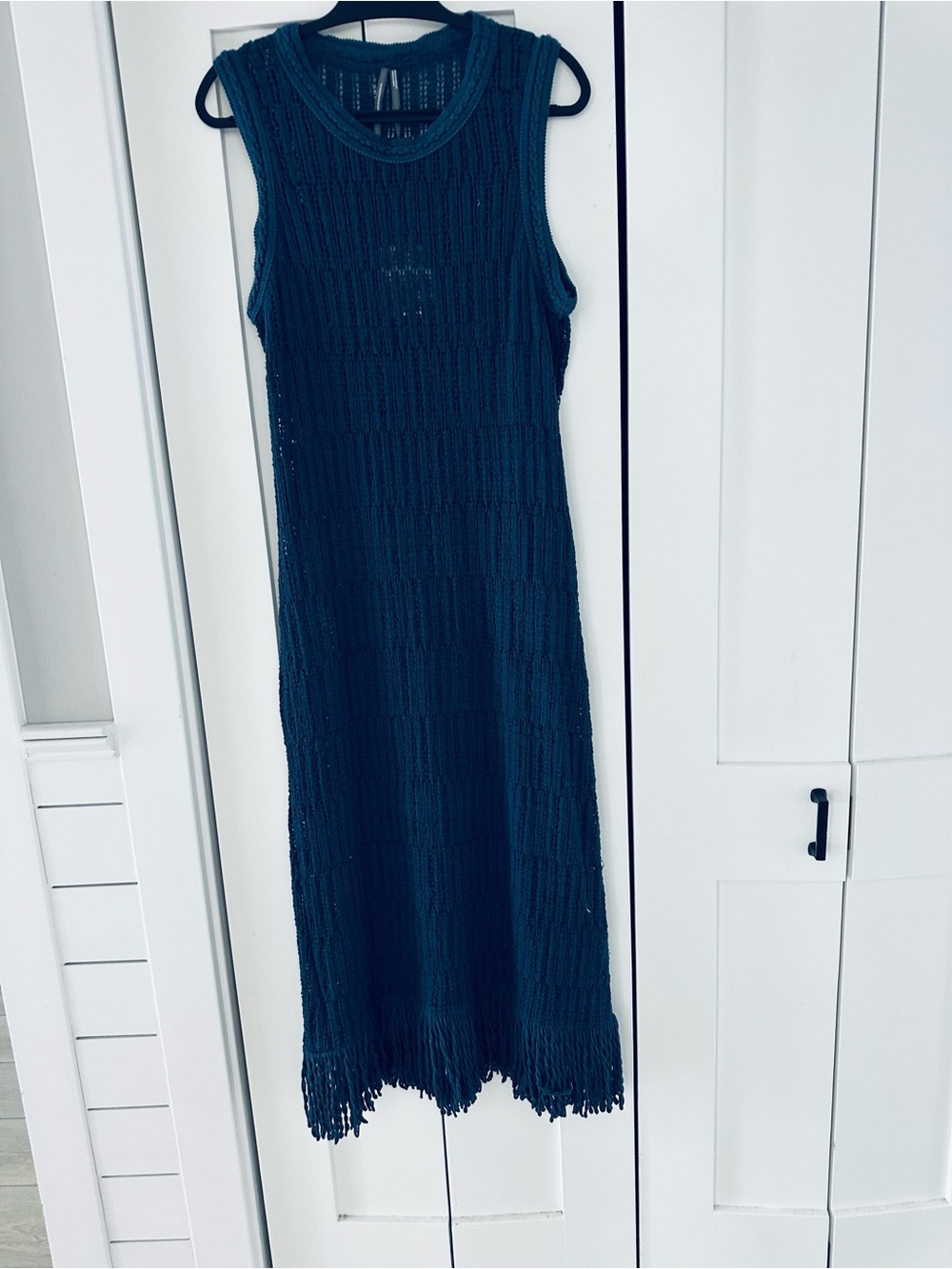 Anthropologie Sleeveless Knit Navy Coverup